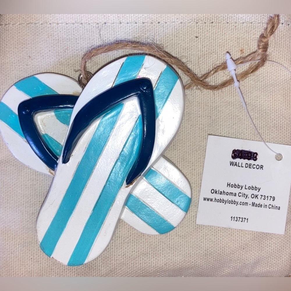 NEW! Summer Sandals Flip Flop Summer Nautical Beachwear Decoration wall Art